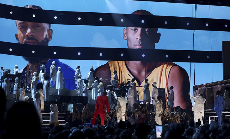 Music stars pay tribute to Kobe Bryant at Grammys award show 1 AP20027188346250