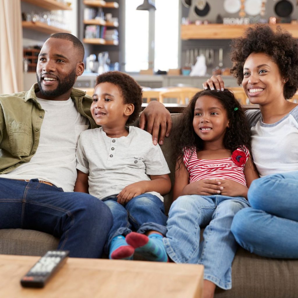 <strong>Exclusive Films From Black Creators</strong> 2 black family watching TV