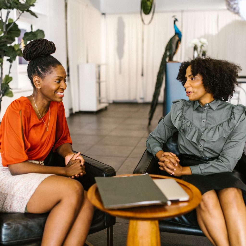 <strong>Subscribe to Jaro Magazine: Celebrating Black Art, Culture, and Creativity</strong> 4 black women speaking together