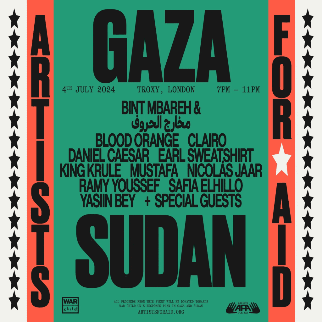 Mustafa to Host Benefit Concert for Palestine and Sudan Ft. Earl Sweatshirt, Clairo, Daniel Caesar, & More 1 image